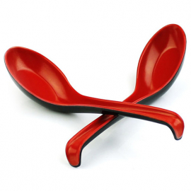 Çorba Kaşığı - Kırmızı-Siyah & Saplı 14.5cm