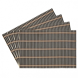 Uzakdoğu Servis Hasırı Siyah 45x30