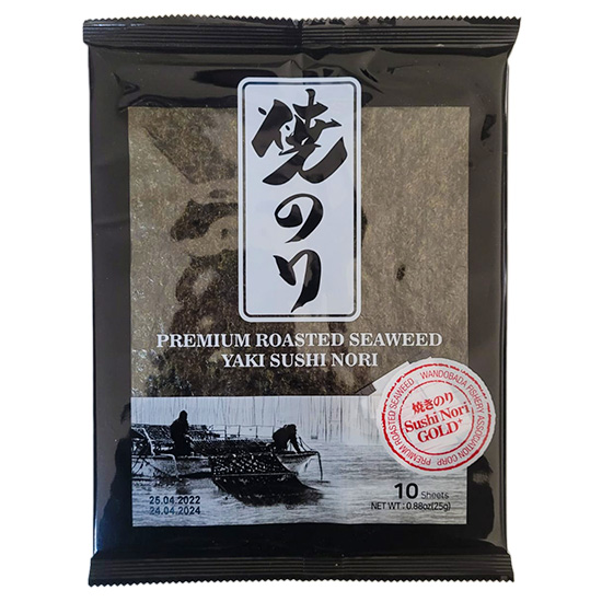 Wandobada Sushi Yaki Nori Gold 10 sheets