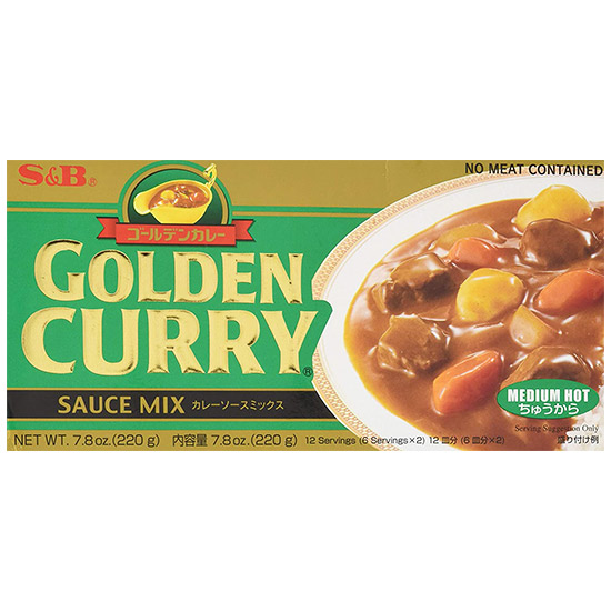 S&B Golden Curry Sauce Mix 220gr (Mild Hot - 12 Servings )